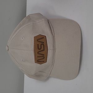 NASA khaki hat leather patch hat
